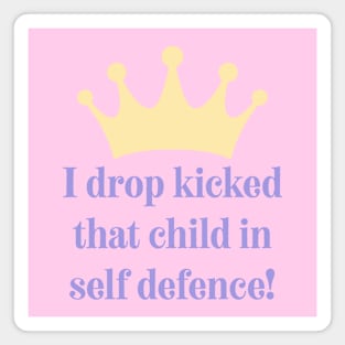 I drop kicked that child in self defence! Magnet